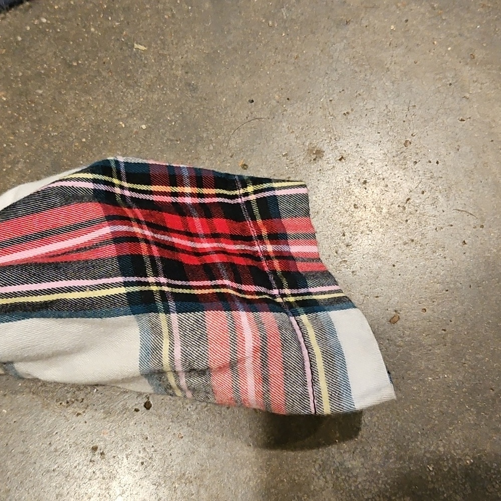 Victorias Secret Dreamer Collared Long Sleeve Flannel Pajama Multi Red Tartan XS - Picture 5 of 12